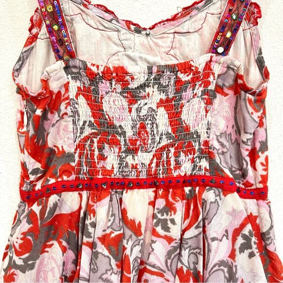 Chaudry KC Mini Sundress Embroidered Sequined Fully Lined Tiered Skirt - Small - Picture 8 of 16